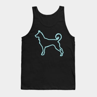 80s Retro Neon Sign Canaan Dog Tank Top